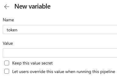 npm Registry および token 変数の設定